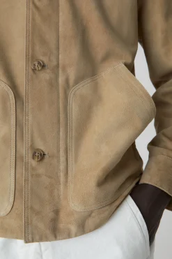 Blouson En Cuir Velours