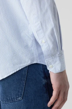 Chemise A Col Montant Avec Rayures