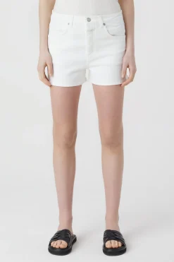 Denim Hot Pants A Broderie