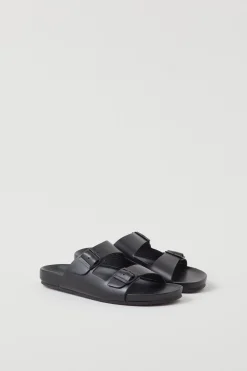 Mules En Cuir Velours