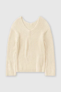 Pull Col En V Coton Bio