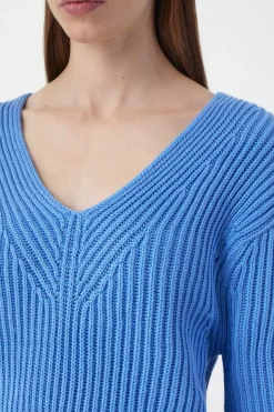 Pull Col En V Coton Bio