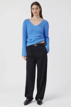 Pull Col En V Coton Bio