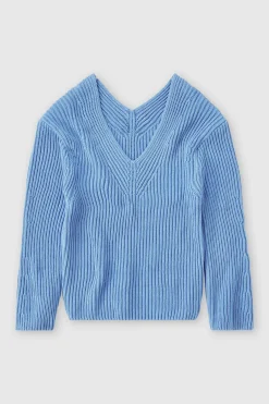 Pull Col En V Coton Bio