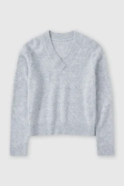 Pull Col V Alpaga Mix