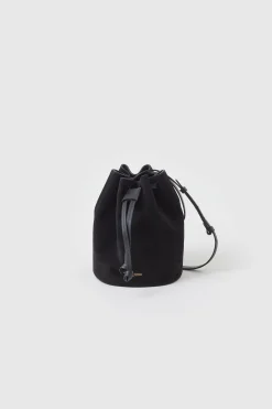 Sac Seau En Cuir Velours