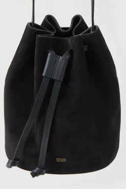 Sac Seau En Cuir Velours