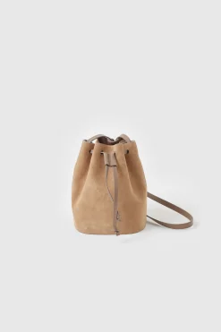 Sac Seau En Cuir Velours