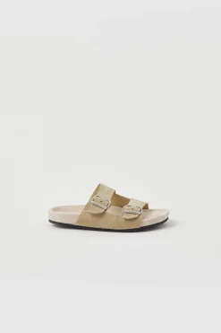 Sandales En Cuir Velours Souple