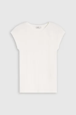 T-Shirt En Maille Cotelee