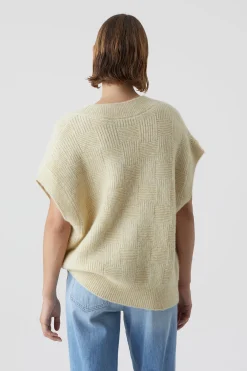 V-Pullover Sans Manches